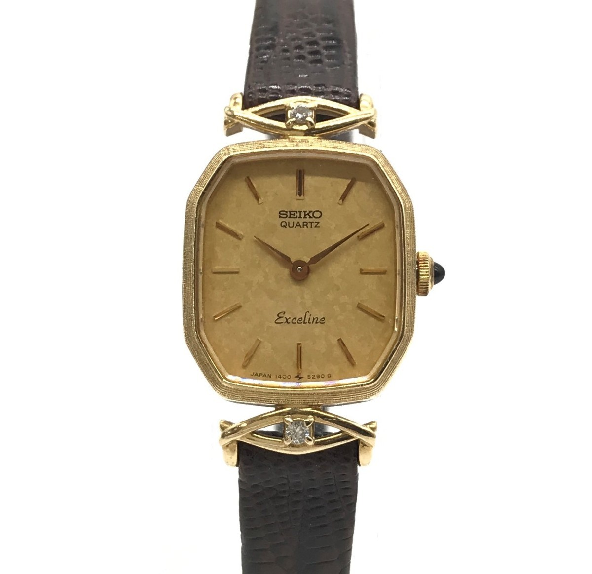 送料120円～ SEIKO セイコー 腕時計 14K SS ステンレス エクセリーヌ  