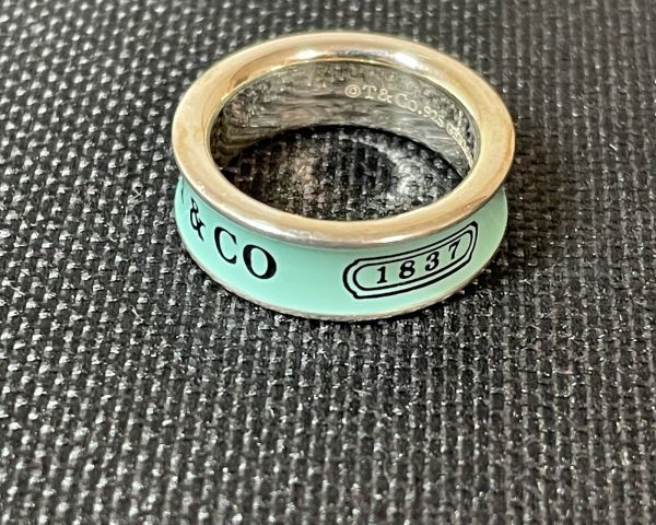 0093] TIFFANY&Co ティファニー 1837 ブルー リング シルバー 925 指輪