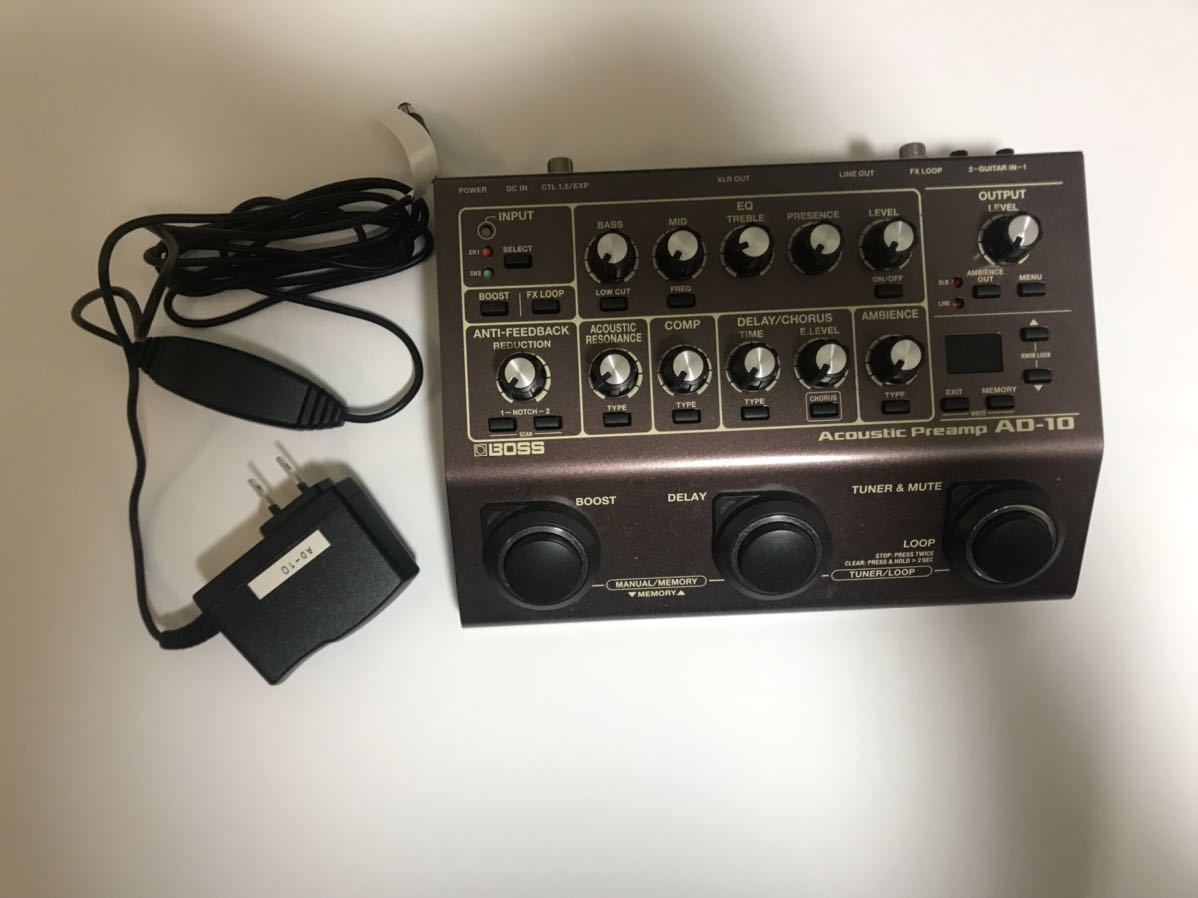 美品】BOSS AD-10 中古 アコギプリアンプ DI 【公式通販】