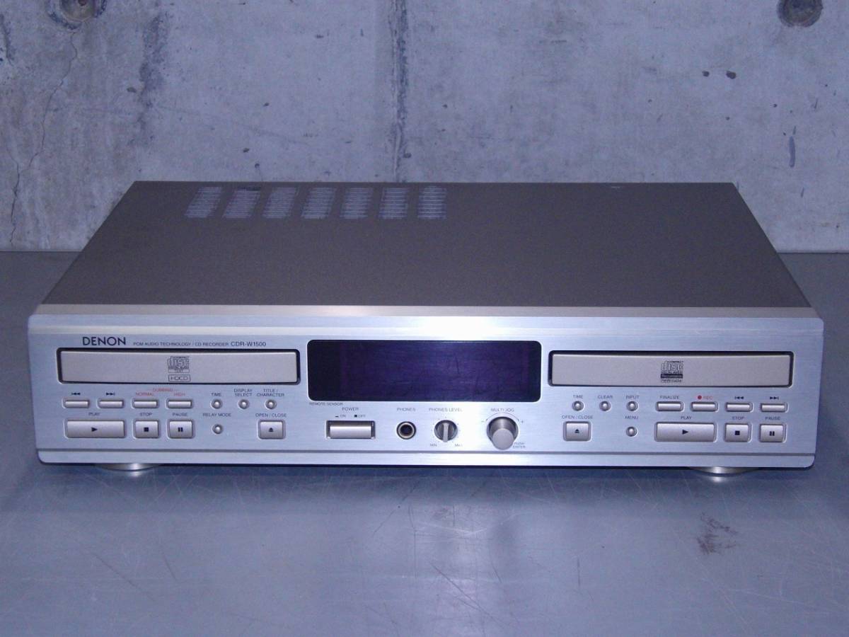 □□DENON CDR-W1500 デノン CD/CDRデッキ プレーヤー レコーダー 現状