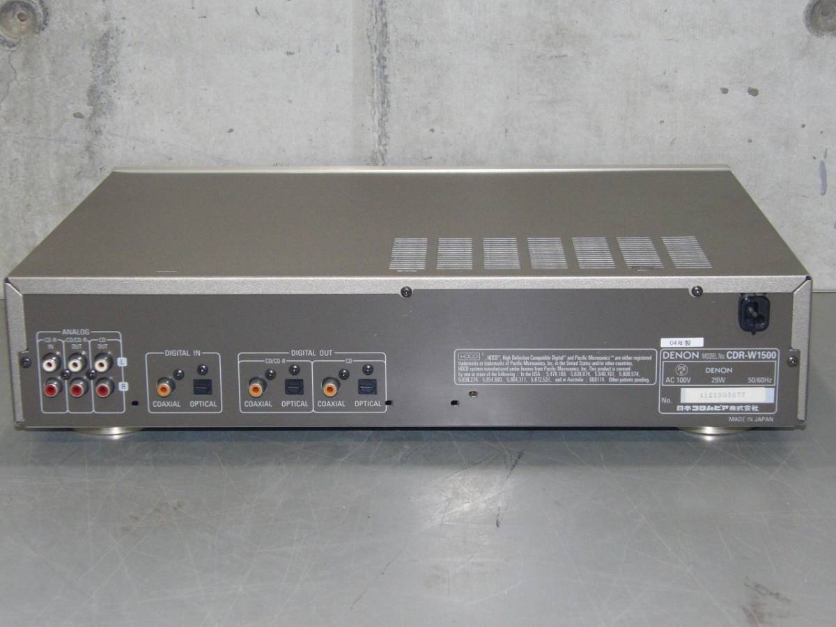 □□DENON CDR-W1500 デノン CD/CDRデッキ プレーヤー レコーダー 現状