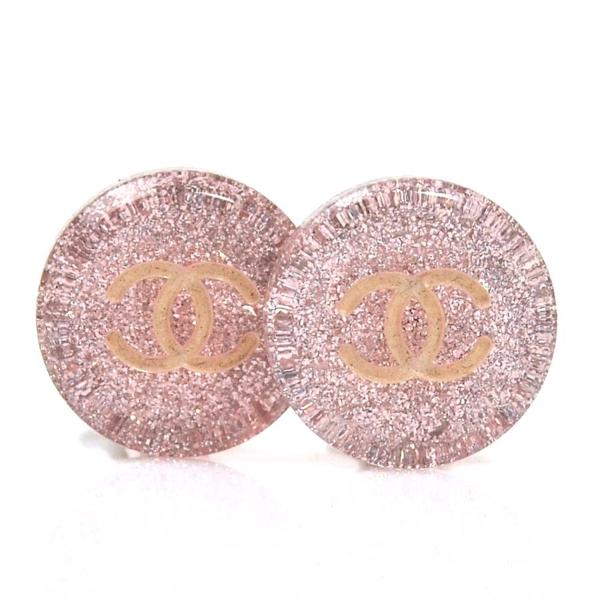 CHANEL シャネル イヤリング ココマーク ピンク x1262