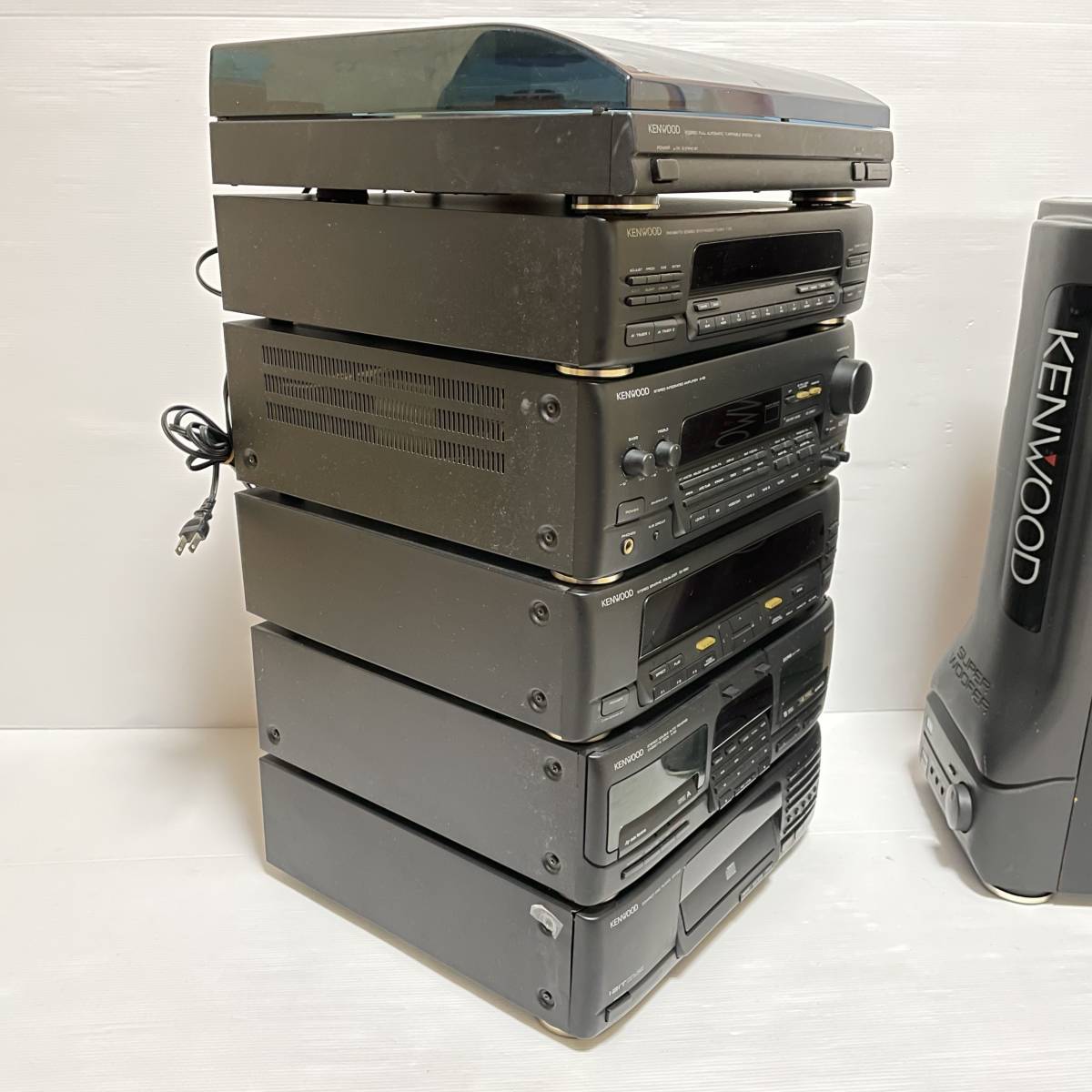 ジャンク品】 ケンウッド 微笑ましかっ システムコンポ P-66 T-85 A-85