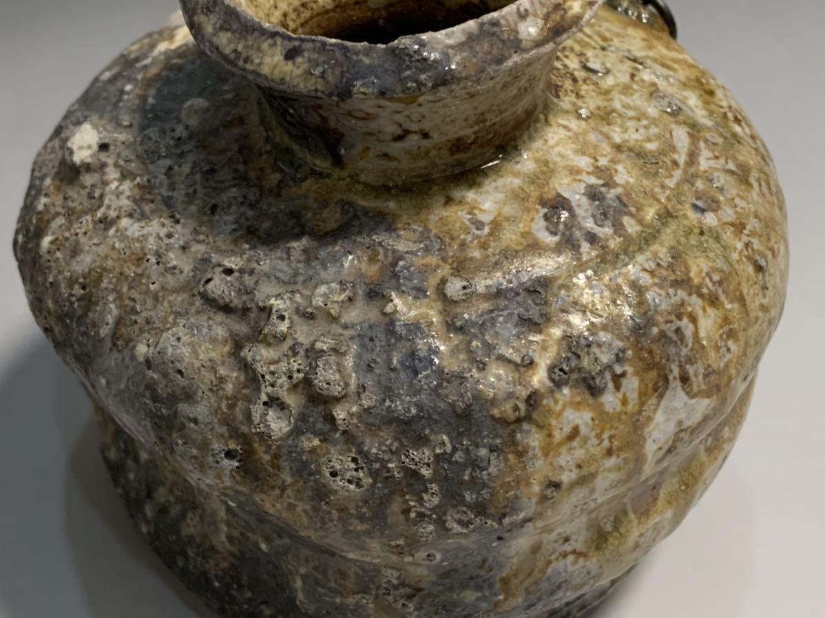 ♥新品♥ 信楽焼 蹲る ♥ 上田寿方 極上作品 共箱付き 花瓶 花器 2025