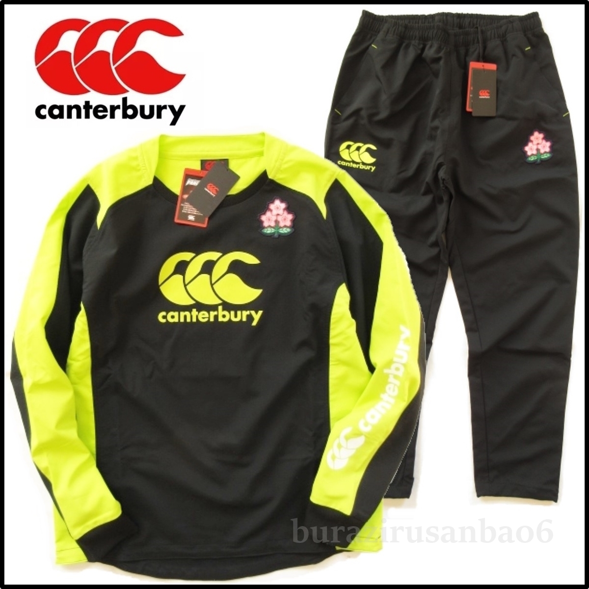 CANTERBURYカンタベリー　プラクティス上下セットサイズL&XL ブラック 限定Sale! メンズ 3L◇未使用 定価20，460円 canterbury カンタベリー
