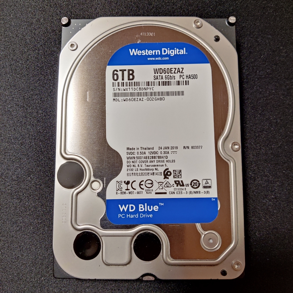 6TB SATA HDD 動作確認済 WDC WD60EZAZ 6TB Western Digital WD60EZAZ