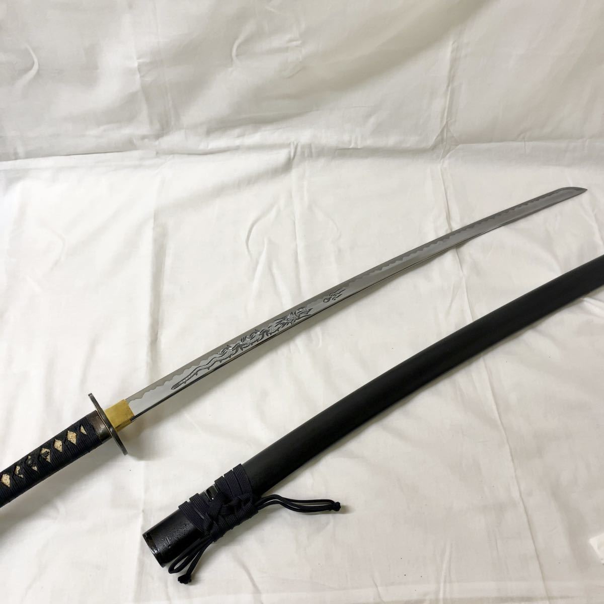 模造刀 陣太刀 太刀 竹鍔 登り龍彫り入り 模擬刀 拵え 高級陣太刀日本刀 模造刀｜公式模造刀・居合刀の 中級仕様 [ 模造刀仕様 | 武田信玄太刀拵え - 戦国シリーズ