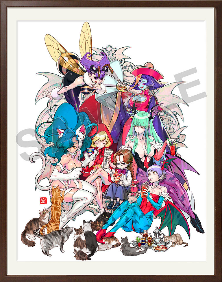 イーカプコン限定 ヴァンパイアセイヴァー 西村キヌ 額装アート プリマグラフィ イーカプコン限定 西村キヌ ヴァンパイアセイヴァー 額装アート プリマ