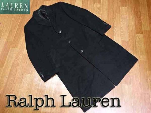 新品同様！ラルフローレン 黒 ウールチェスターコート XL