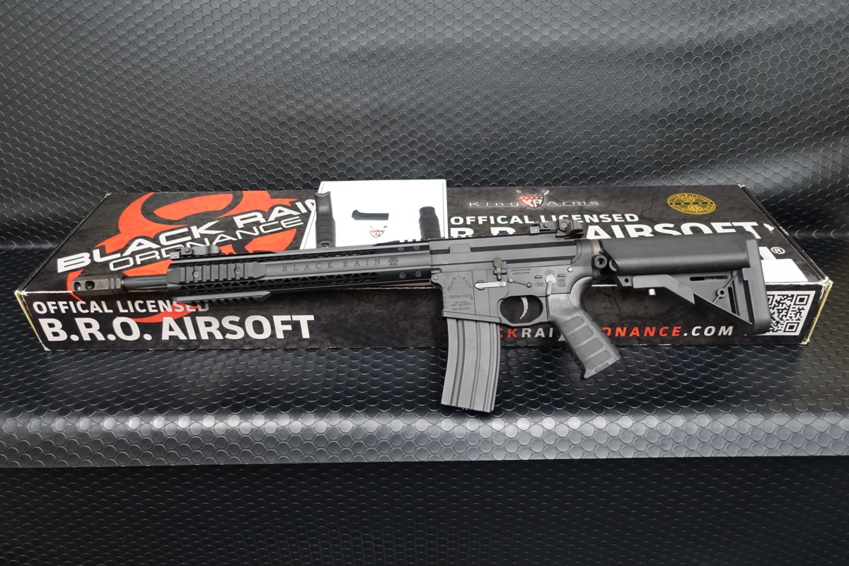 KING ARMS BLACK RAIN ORDNANCE RIFLE KA-AG-195 BK 電動ガン(電動ガン 