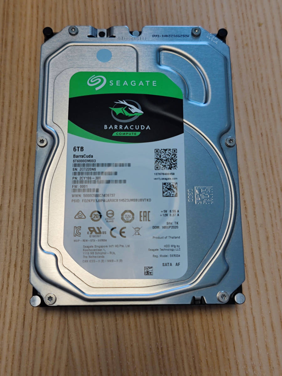 中古 Seagate Barracuda 6TB HDD ST6000DM003 RMA保証期間内 Seagate