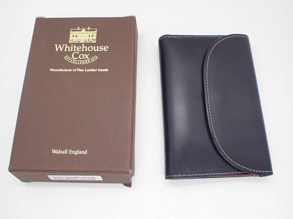8140) Whitehouse Cox ホワイトハウスコックス 三つ折り財布 ブラック  