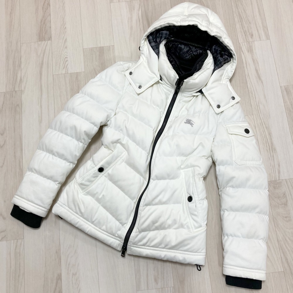 【美品 L】バーバリーブラックレーベル 最高級 ダウンジャケット ホースマーク 極美品 バーバリーブラックレーベル 3way ホースロゴ ダウンジャケット