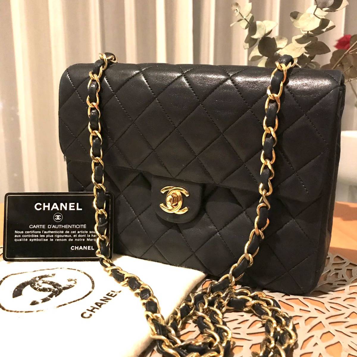 正規品】CHANEL シャネル ミニマトラッセ ラムスキン チェーン 