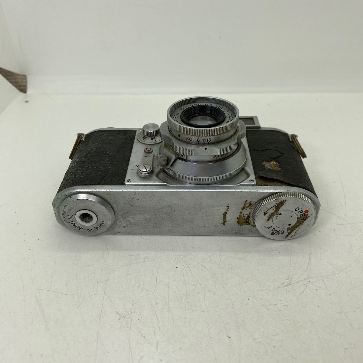 ［ジャンク品］ミノルタ-35 Model II二眼レフカメラ純正レザーケース付き ◇中古品 ミノルタ MODEL Ⅱ Minolta-35 No.48372◇ Minolta-35 MODEL