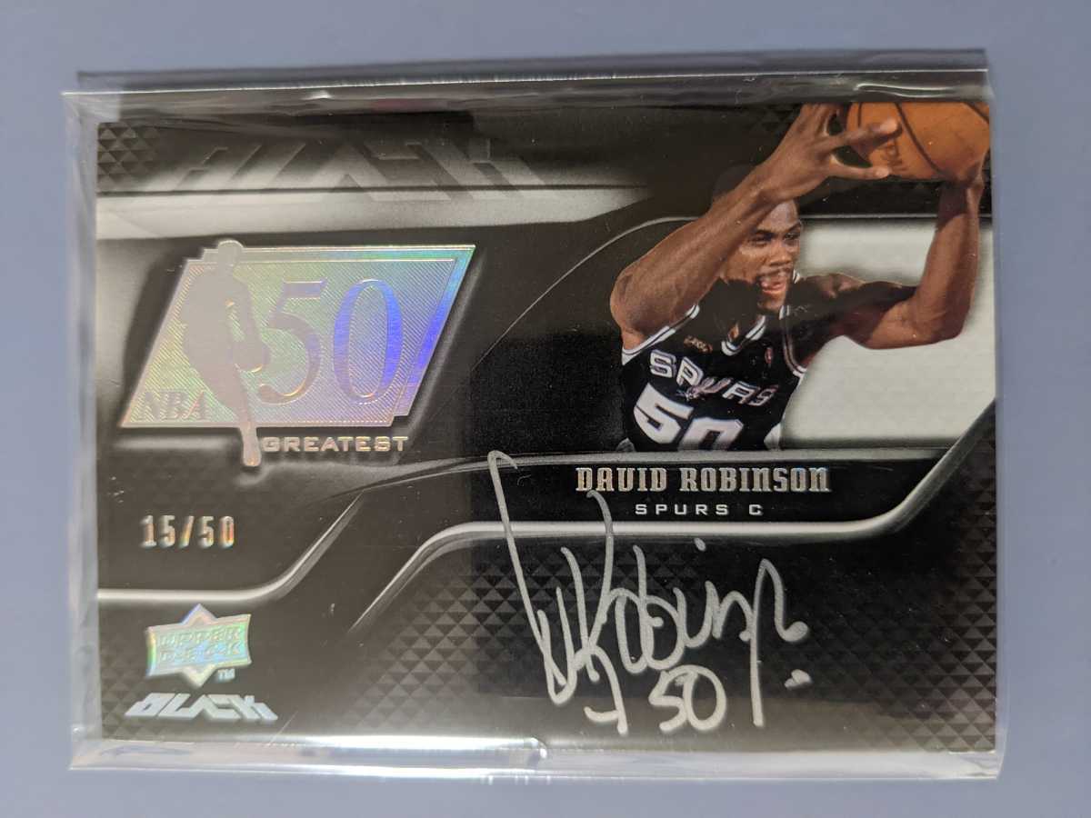 2009 UD BLACK David Robinson 直筆サイン /50 直書き David Robinson 