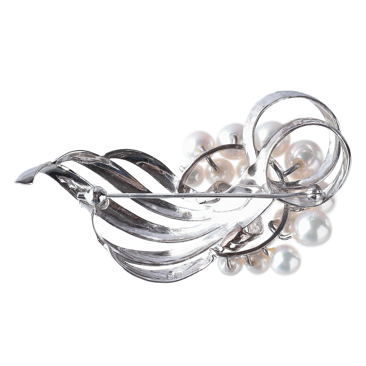 タサキ パール ブローチ シルバー アコヤパール4.5mm～7.4mm 13.6g 箱