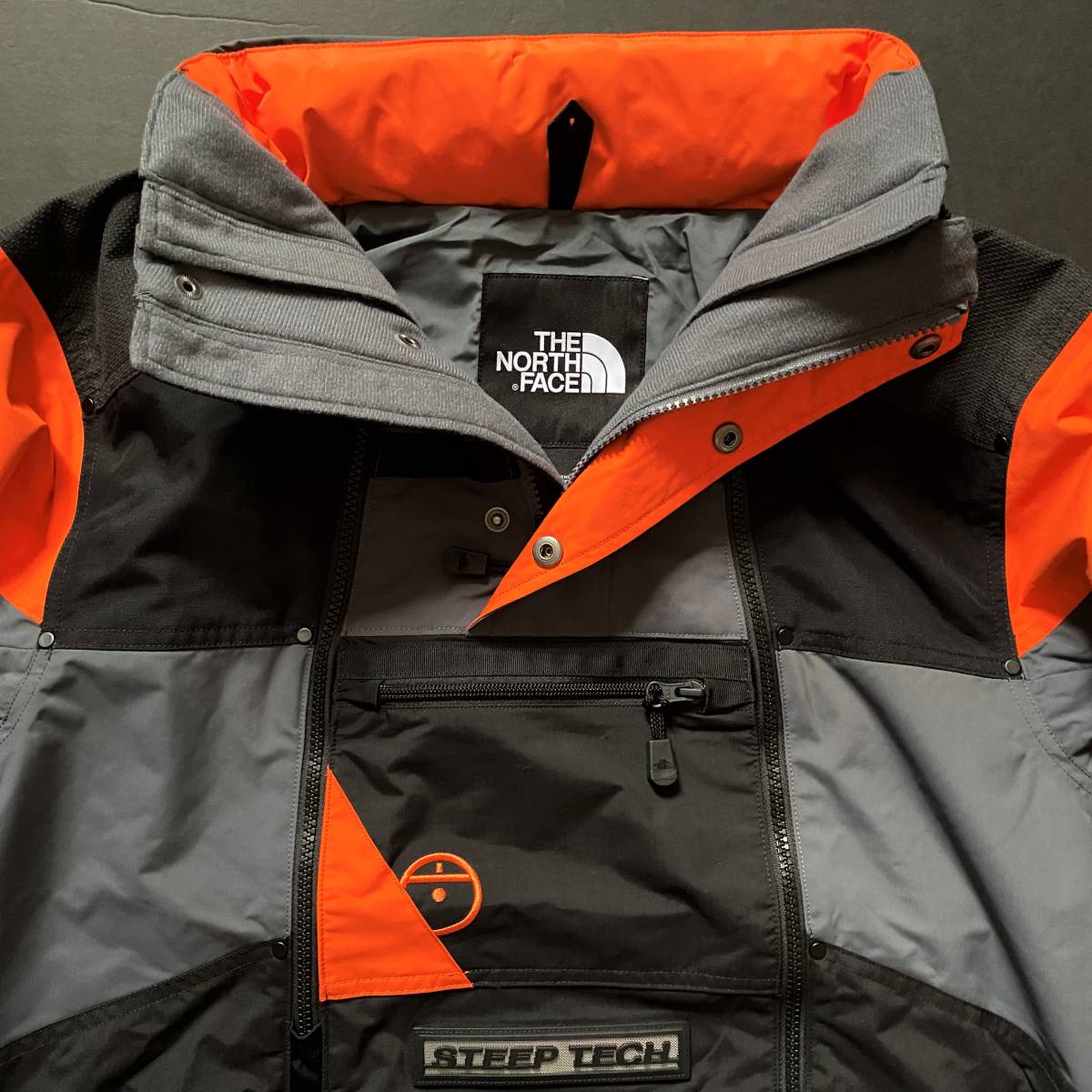 新品USAノースフェイス STEEP TECH スキージャケット グレー/ブラック  
