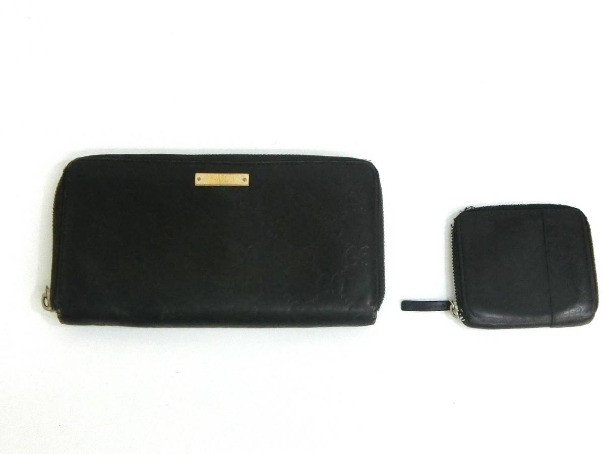 □難あり品 GUCCI グッチ サイフ2点セット 長財布(112724・496334 