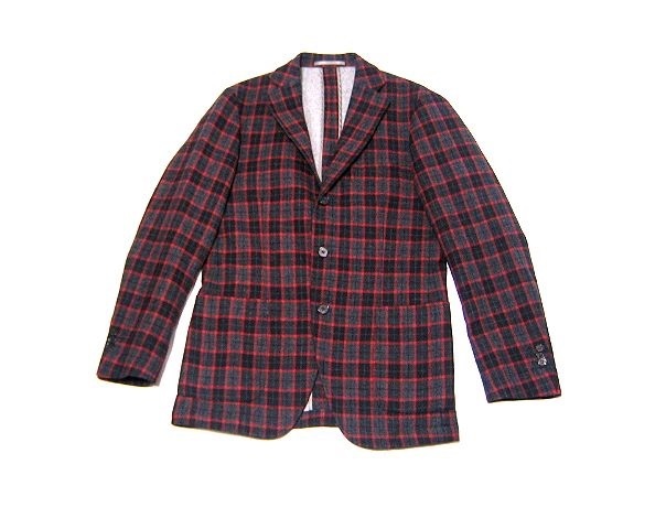 Blu e Grigio ブルー エ グリージオ × イタリア製生地 CANONICO カノニコ チェック柄のテーラードジャケット