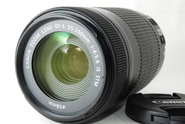 CANON EF-S 55-250mm f/4-5.6 ズームレンズ ほぼ新品 キャノン Canon 55-250mm f4-5.6 IS STM 価格明記 カメラ