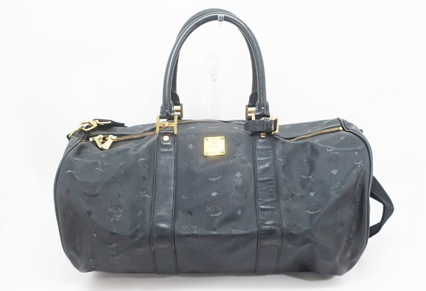 ◇【MCM エムシーエム】2WAYボストンバッグ ブラック