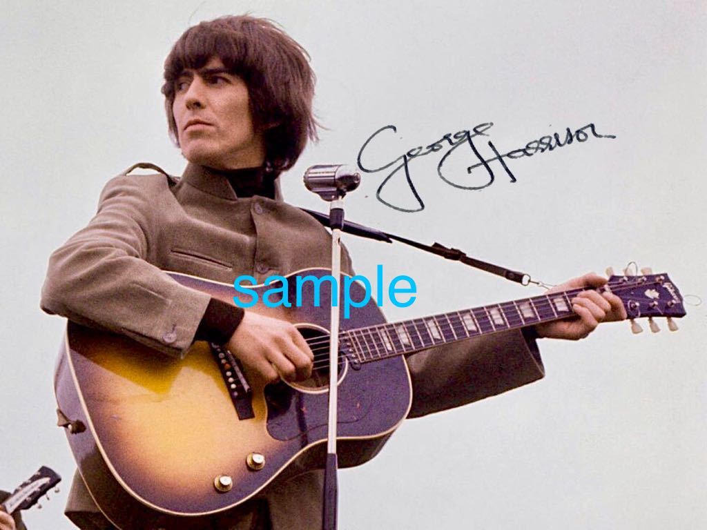 The Beatles ジョージハリスン 高画質 サイン フォト ビートルズ サイン 売買されたオークション情報 Yahooの商品情報をアーカイブ公開 オークファン Aucfan Com