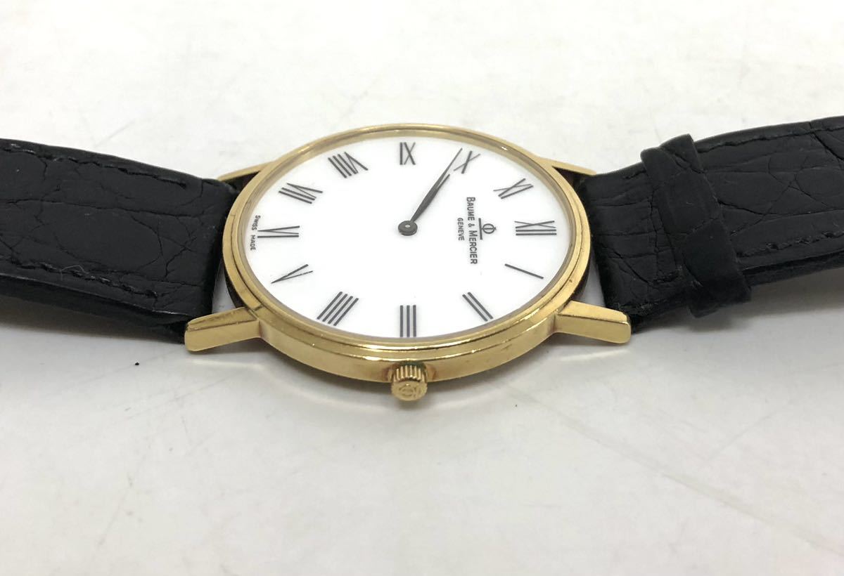 BAUME&MERCIER ボーム&メルシエ 18金 18K 750 クオーツ メンズ 腕時計 