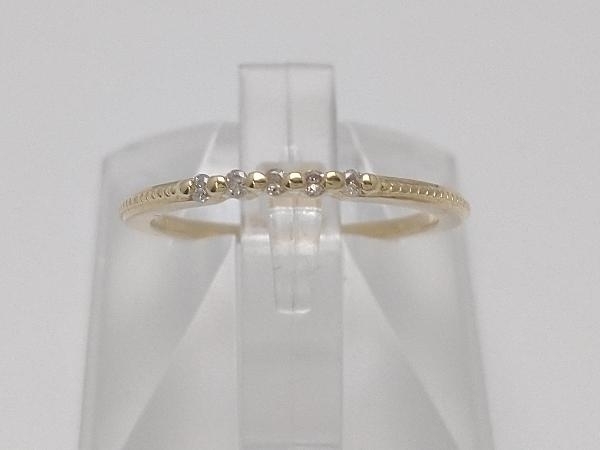 agete アガット K8 ダイヤモンド リング9号 クリーニング済み】 agete アガット K18 指輪 リング 9号 ダイヤ0.05ct