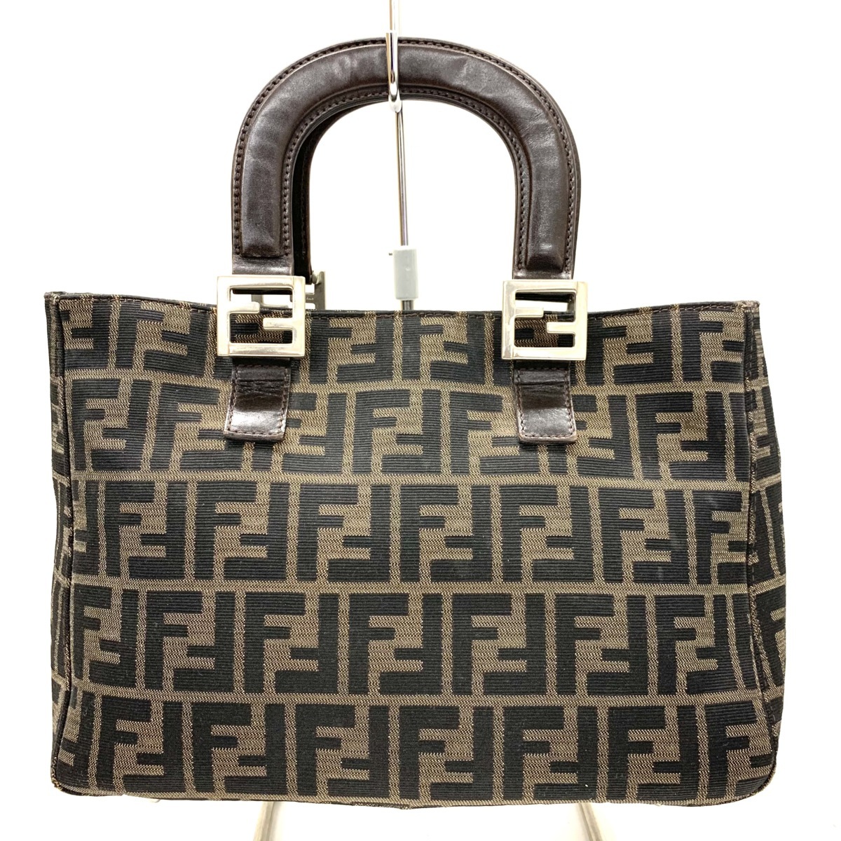 ◇フェンディ FENDI◇ズッカ柄 ハンドバッグ ブラウン系 キャンバス