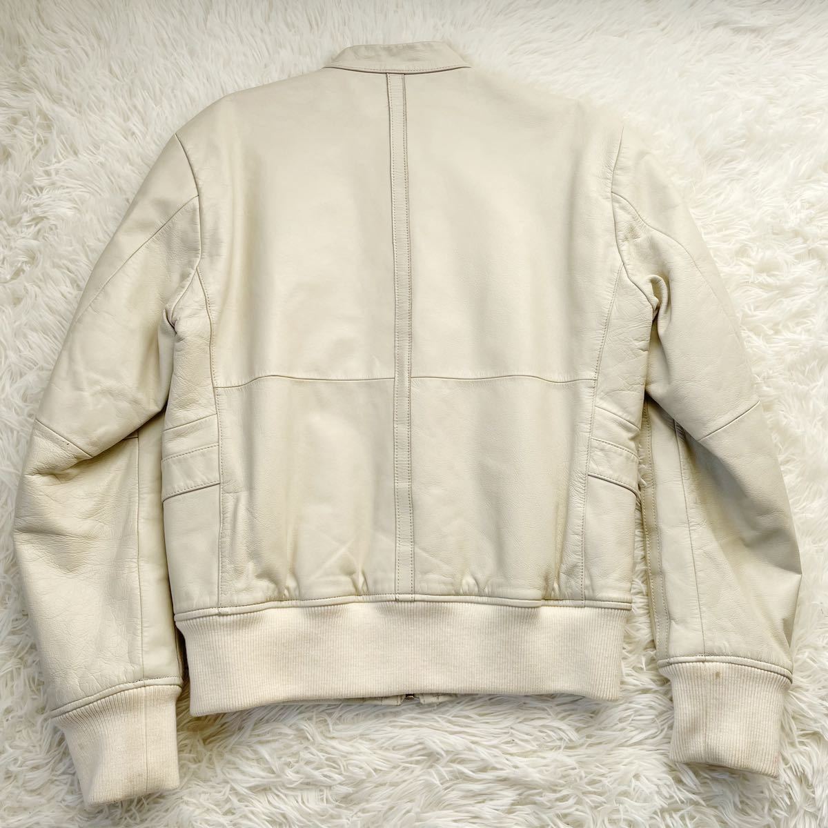 贅沢な逸品】最高級!!ラムレザー ゼニア ZEGNA ライダースジャケット 