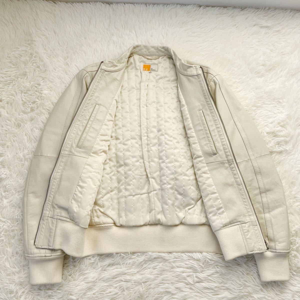 贅沢な逸品】最高級!!ラムレザー ゼニア ZEGNA ライダースジャケット 