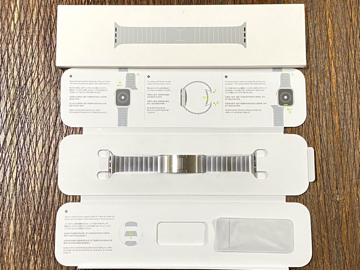★ 即決 送料無料 ★ Apple watch 正規品 316L シルバー ステンレススチール リンクブレスレット 38mm アップルウォッチ純正品 Applewatch Apple アップルウォッチ watch ベルト 価格が安い レザーリンク