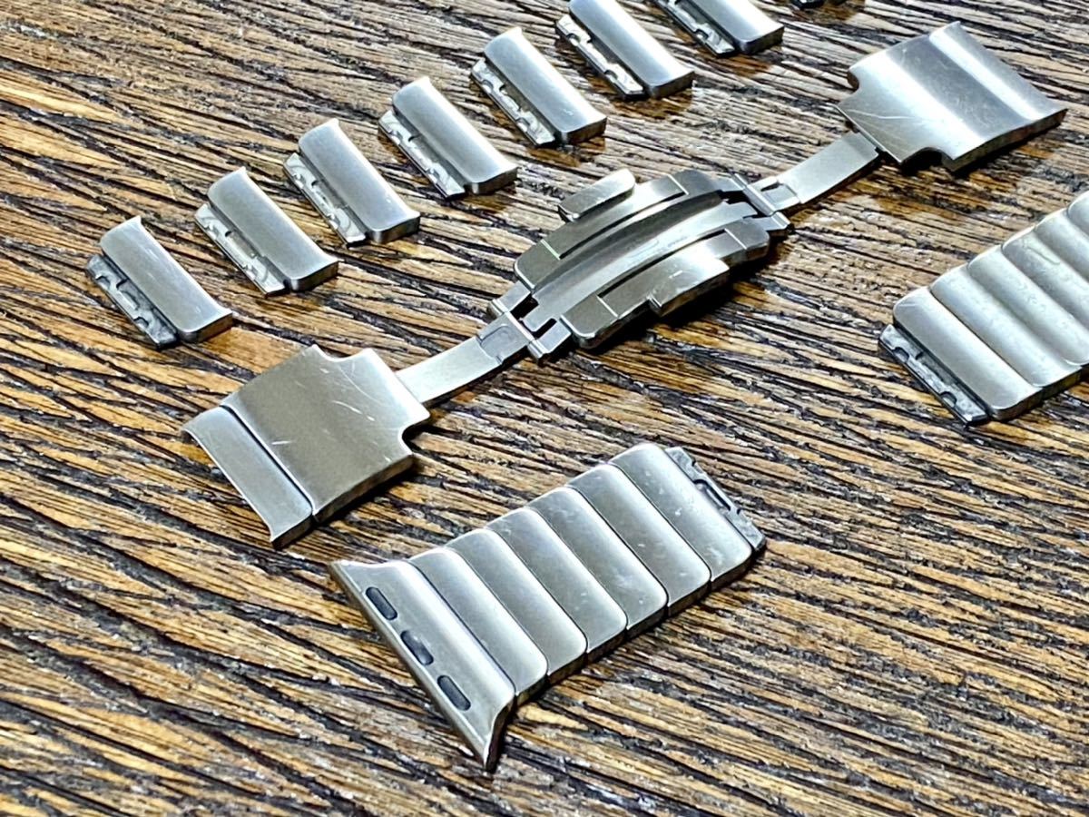 ★ 即決 送料無料 ★ Apple watch 正規品 316L シルバー ステンレススチール リンクブレスレット 38mm アップルウォッチ純正品 Applewatch Apple アップルウォッチ watch ベルト 価格が安い レザーリンク
