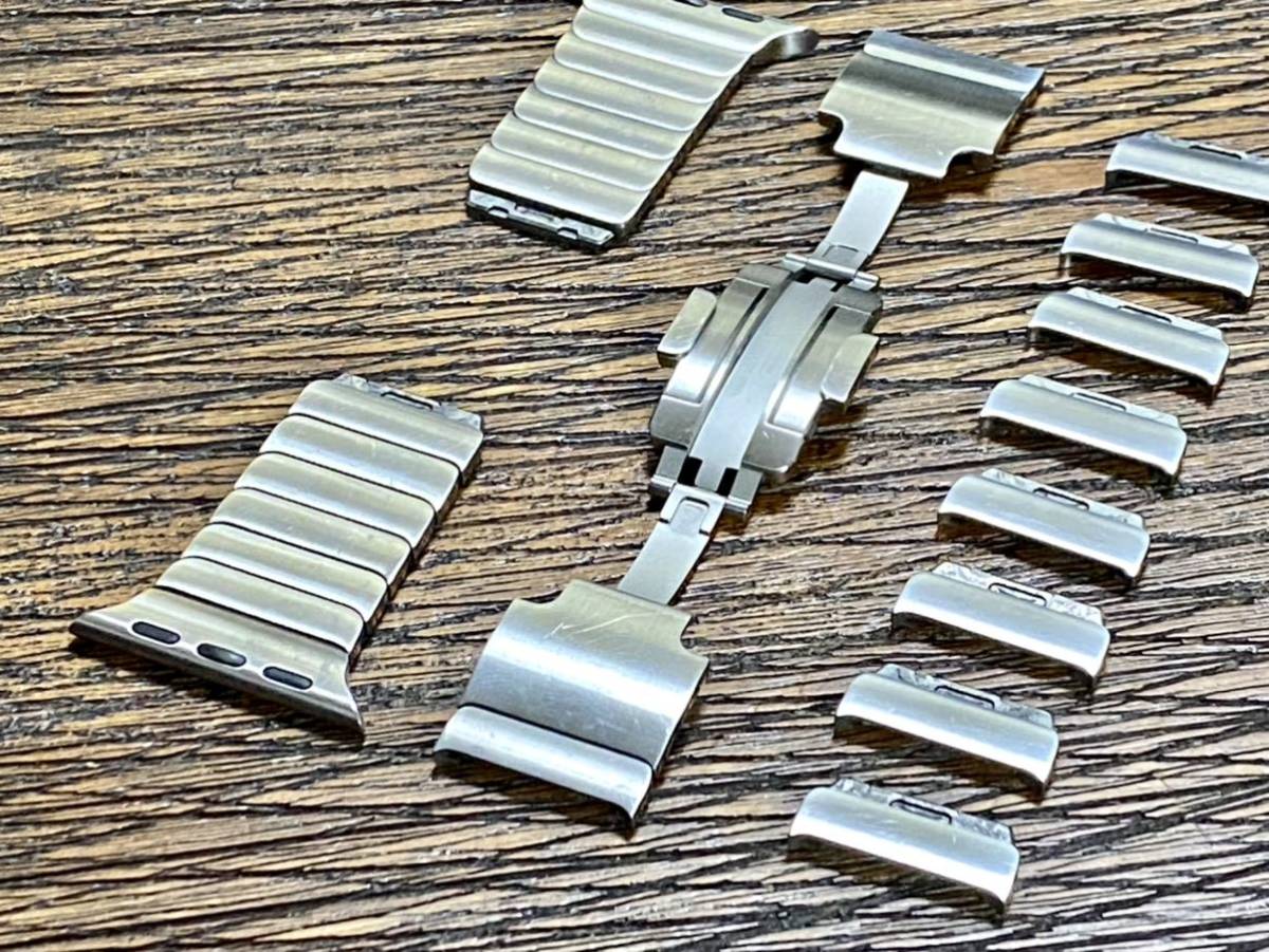 ★ 即決 送料無料 ★ Apple watch 正規品 316L シルバー ステンレススチール リンクブレスレット 38mm アップルウォッチ純正品 Applewatch Apple アップルウォッチ watch ベルト 価格が安い レザーリンク