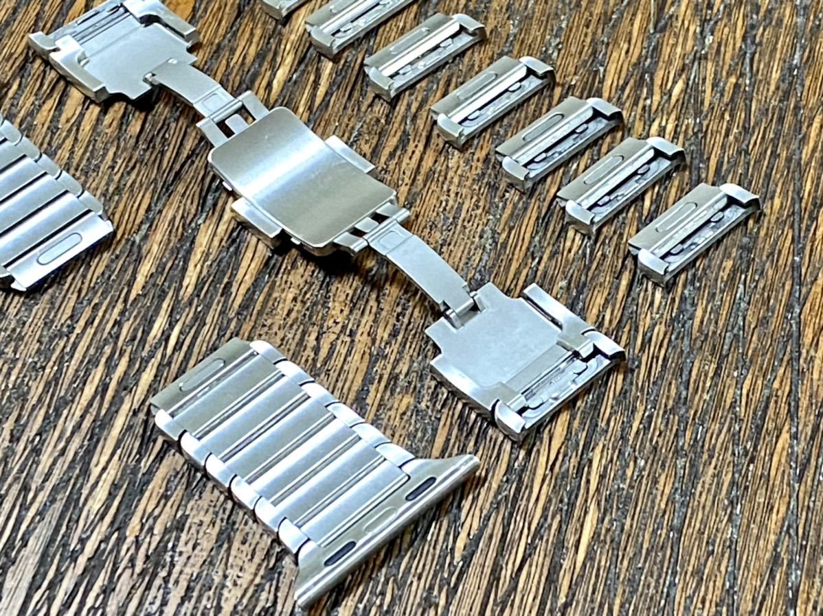 ★ 即決 送料無料 ★ Apple watch 正規品 316L シルバー ステンレススチール リンクブレスレット 38mm アップルウォッチ純正品 Applewatch Apple アップルウォッチ watch ベルト 価格が安い レザーリンク