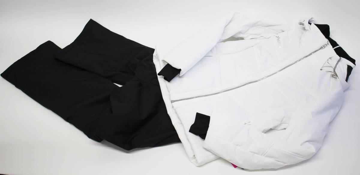 Phenix レディース スキーウェア 上下 L 白・黒 スノーウェア スポーツ