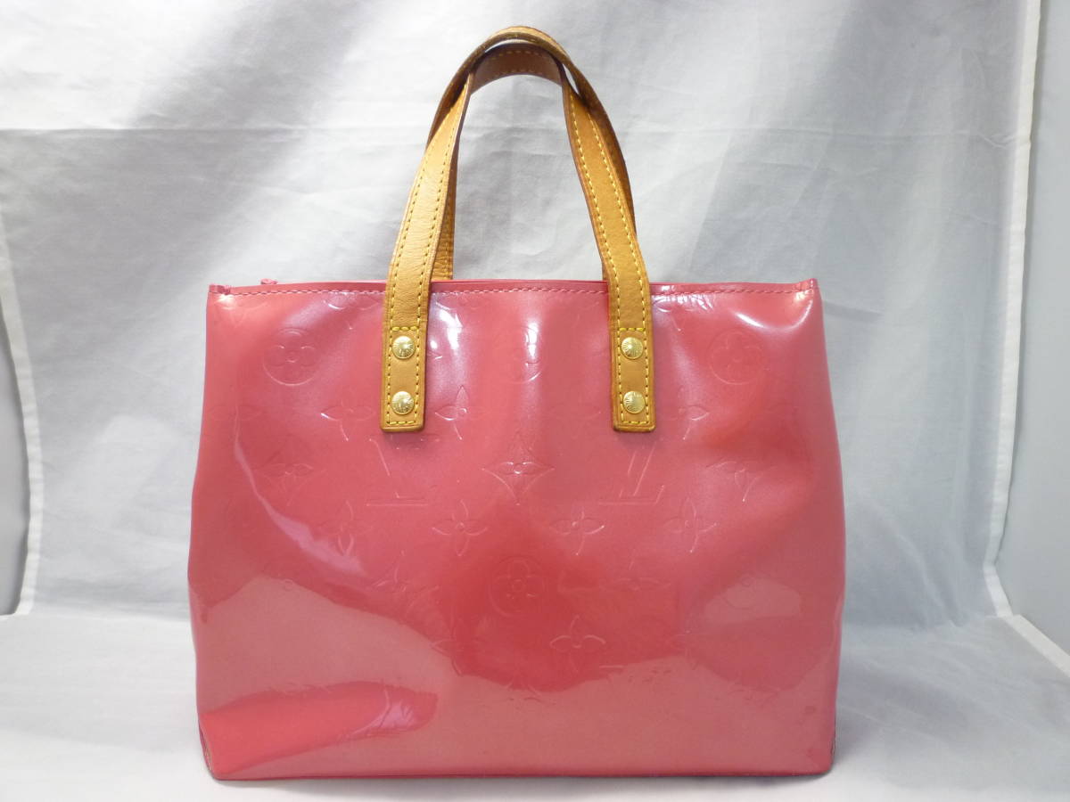 即決あり!! 正規品 LOUIS VUITTON ルイヴィトン モノグラム ヴェルニ ハンドバッグ リードPM フランボワーズ MI0026 ハイブランド 鞄 USED