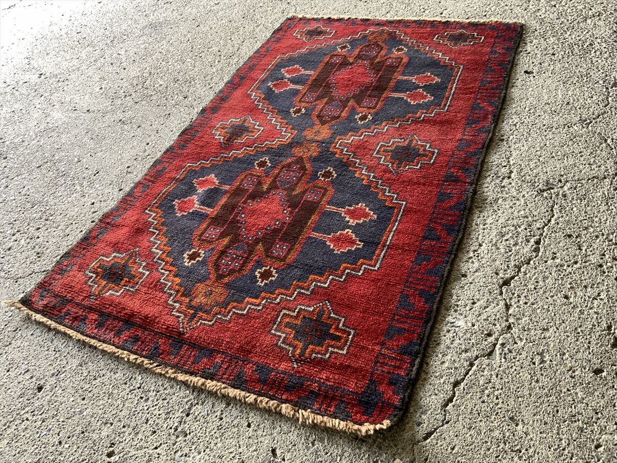 143×90cm アフガニスタン・ヘラート・シルダン産 絨毯 ラグ アンティーク家具 マジック カーペット 01ADBRM220117004C ～ヘラト～』ヘラート(アフガニスタン)の アフガニスタン（2） 0 ヘラート産 バルーチ族 B202100293