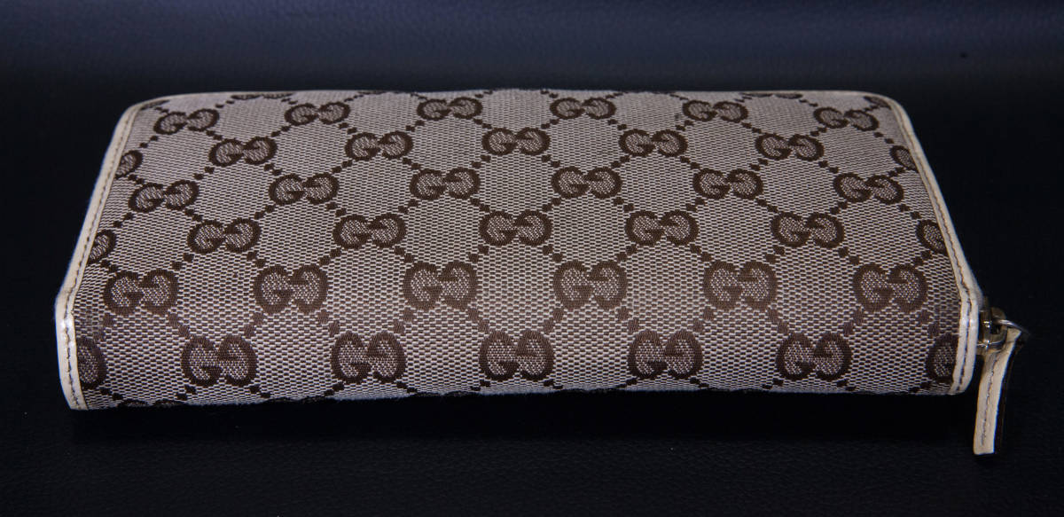 グッチ GUCCI ラウンドファスナー長財布 GGキャンバス 112724
