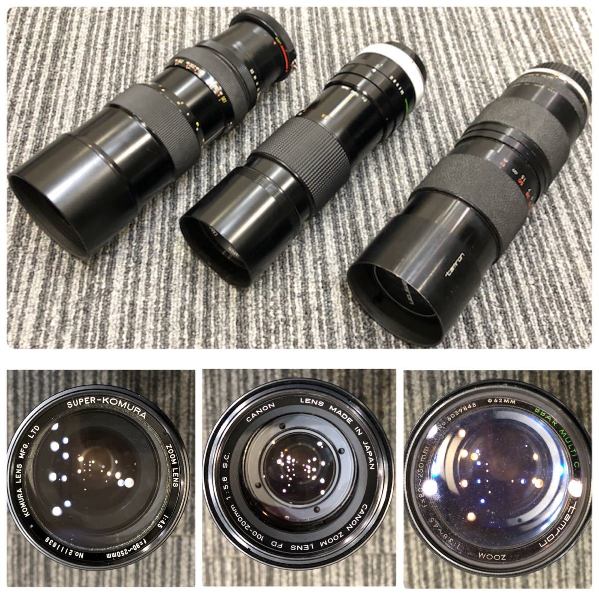 カメラレンズとフラッシュセット Canon / Nikon 一眼レフカメラ