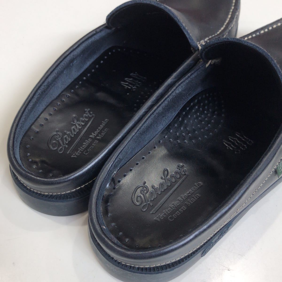 パラブーツ スリッポン PARABOOT ♪パラブーツ♪ローファー 革靴 AMERICAメンズ 【Paraboot】バハマ パラブーツ スリッポン ローファー ネイビー UK6 ts202201