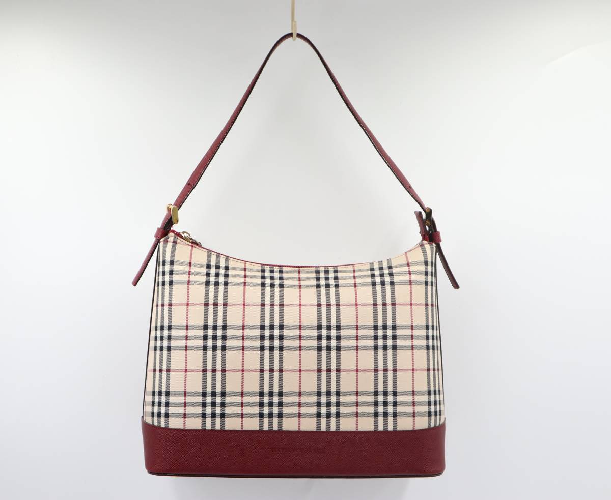 ☆【美品】BURBERRY バーバリー ワンショルダーバッグ チェック柄 