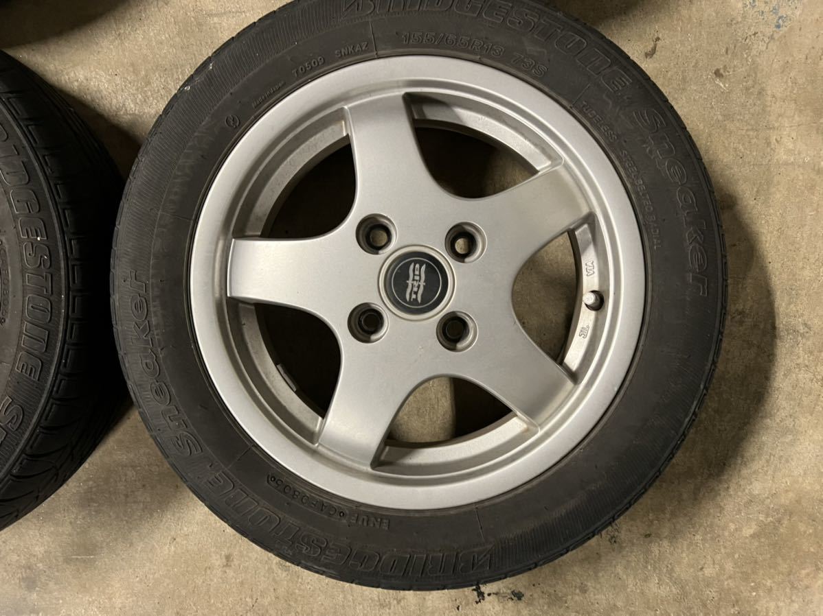 格安 美品 軽自動車 アルミ ホイール 5本スポーク 155/65R13 アルミホイール 中古 軽自動車用 純正 5穴 軽自動車用１４インチスタッドレスセット入庫です！