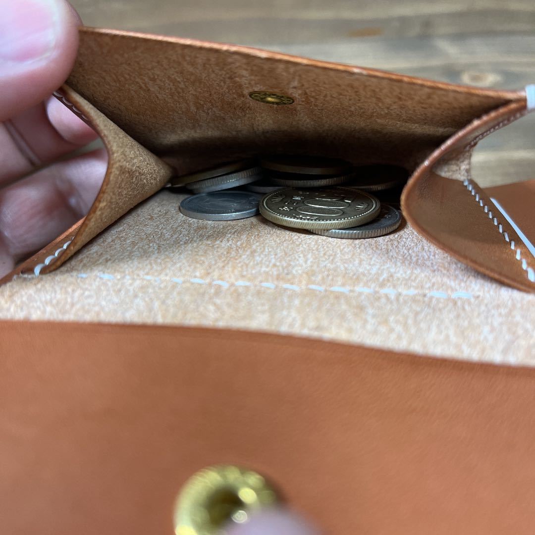 ハーフウォレット 二つ折り財布 栃木レザー サドルレザー ブラウン