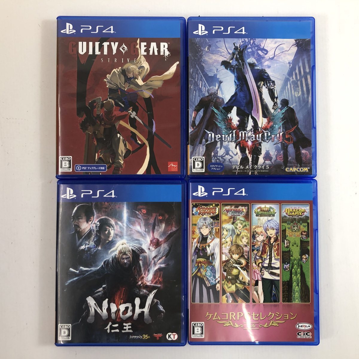 新品，定番人気 04y6440 1円 PS4ソフト 4本まとめセット ギルティギア/デビルメイクライ5/ケムコRPGセレクション/仁王 DMC プレステ4 現状品(PS4ソフト)｜売買されたオークション情報、yahooの商品情報をアーカイブ PS4ソフト