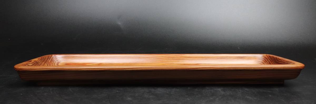 煎茶道具 長方盆 一文字盆 煎茶盆 刳り貫き煎茶盆 天然肥松