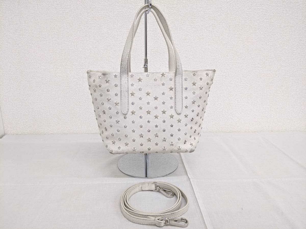 ✨美品✨ JIMMY CHOO cheri tote ビジュークリスタル トート 14896 