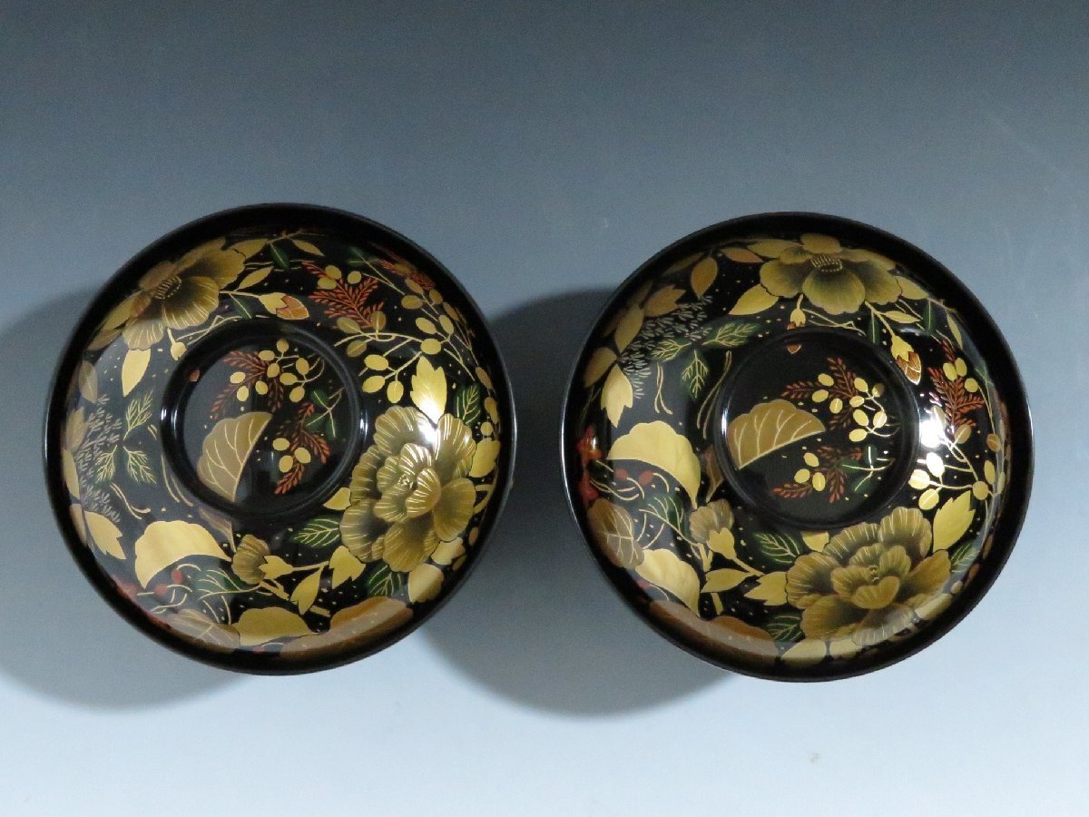 輪島塗 | – 吸物椀10客組 平安秀雄造 蒔絵師 - kaji