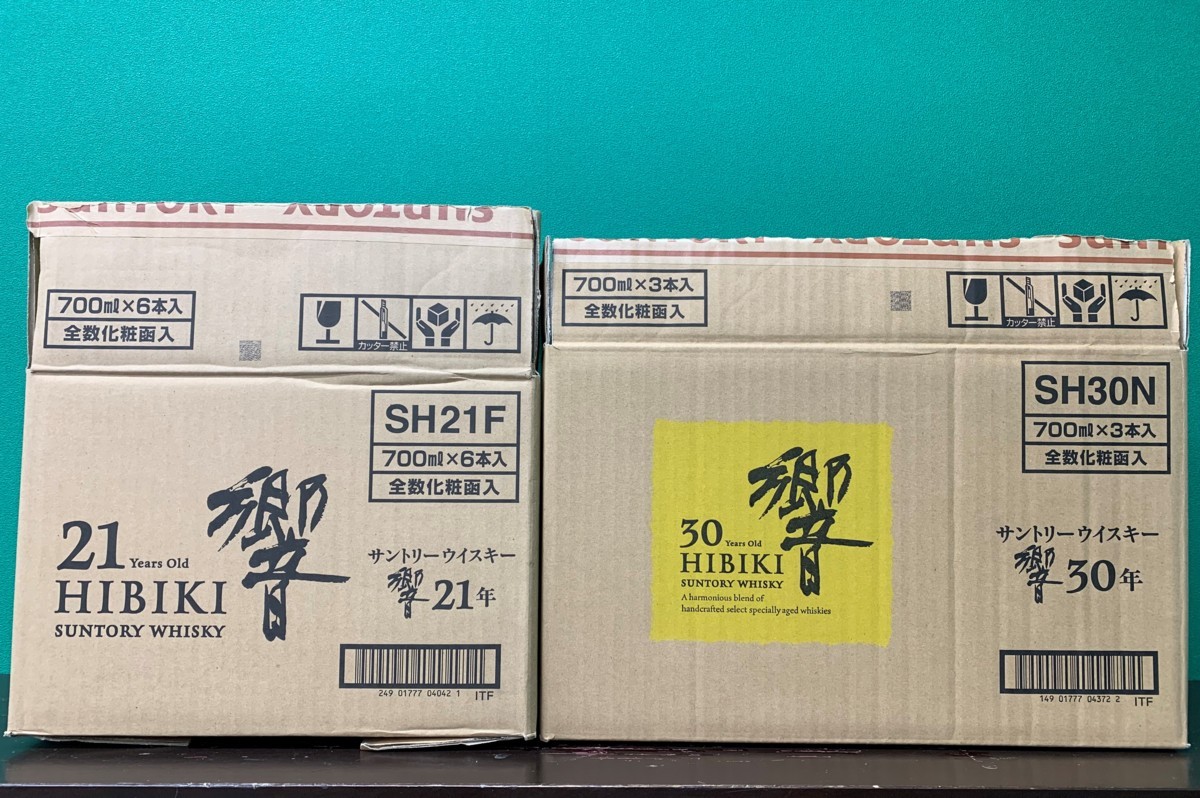 □6枚セット【段ボール ダンボール】サントリー 響 30年 ×1枚 21年 